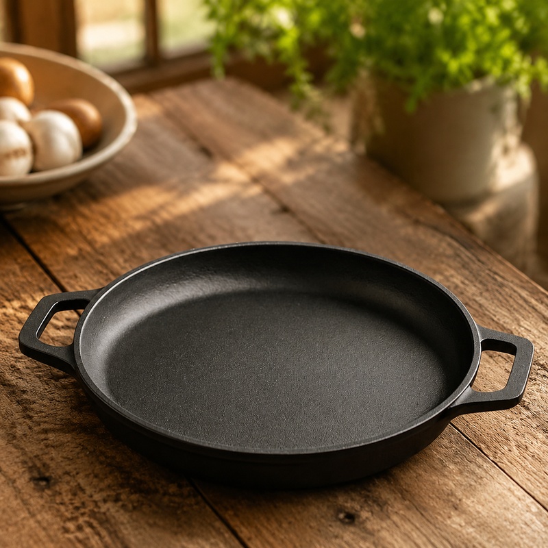 Heavy-Duty Cast Iron Fry Pan w - đánh giá và giá Mini Pancake Griddle