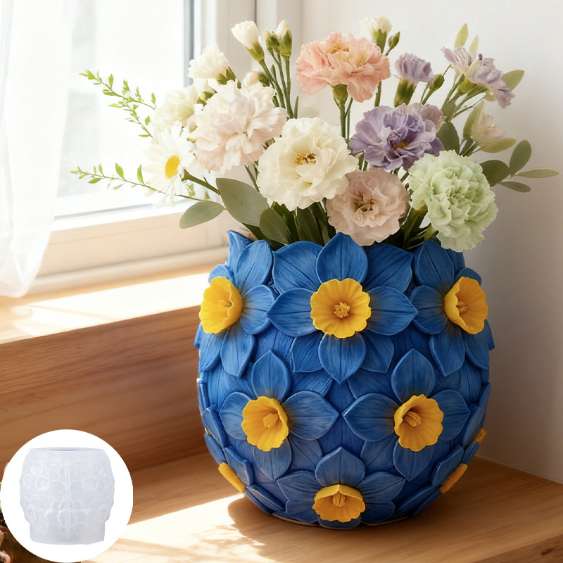 3D Flower Vase Silicone Mold L - đánh giá và giá Potsticker Mold