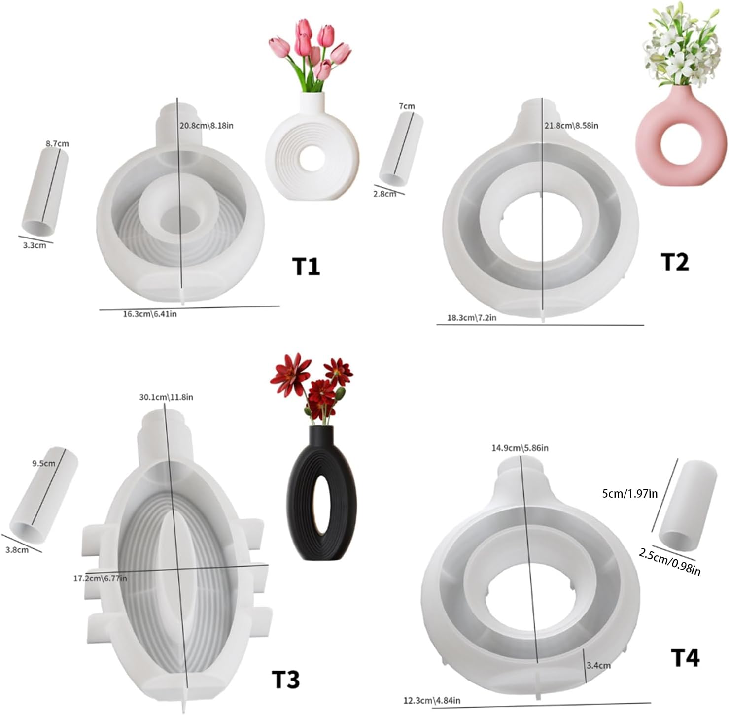 Silicone Mold for Vases Resin  - đánh giá và giá Potsticker Mold