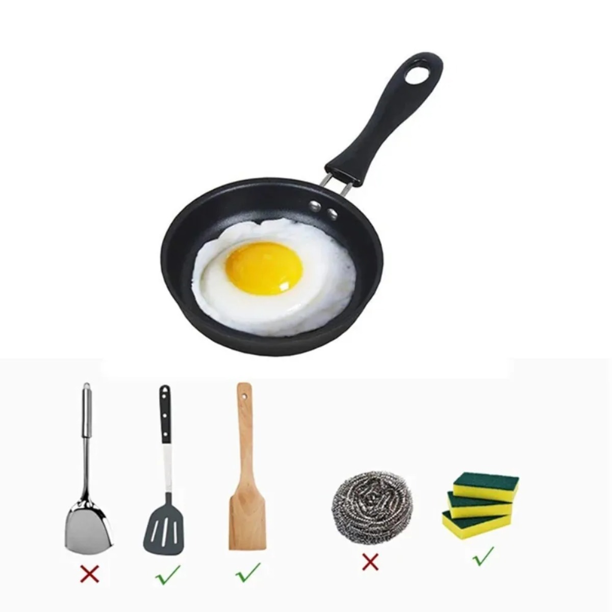 Mini Frying Pan with Handle Po - đánh giá và giá Mini Pancake Griddle