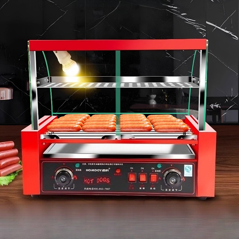 Commercial 7-tube sausage gril - đánh giá và giá Hot Dog Press
